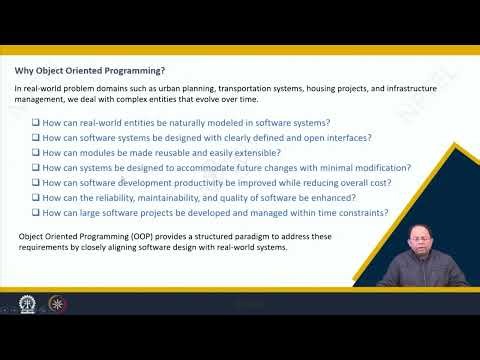 LECTURE 19 : OBJECT ORIENTED PROGRAMMING #swayamprabha