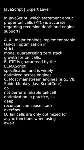 Recursion in JavaScript and Tail Calls #javascript #recursion #tailcalls