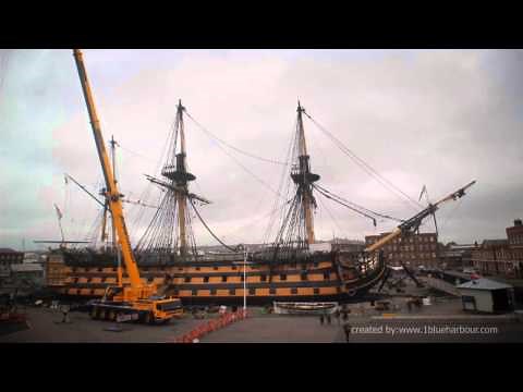 HMS Victory Mast Removal - Final Timelapse