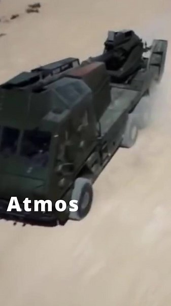 Atmos truck-mounted artillery in action: High mobility & precision firepower in desert operations