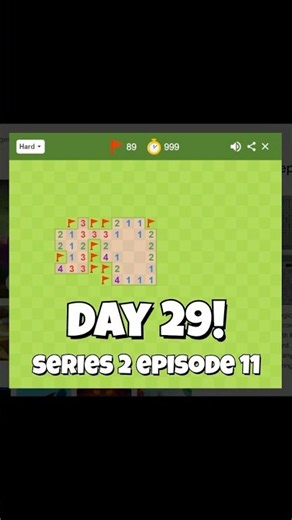 Day 29 of playing Minesweeper every day for the rest of my life