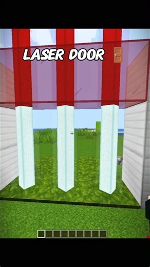Built Laser Door in Minecraft ll Working Hack ✅ #minecraft #shorts #viral #gaming #shortsminecraft