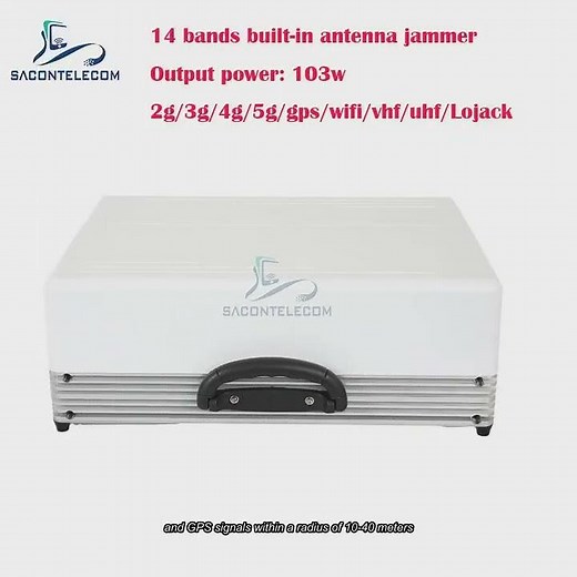 14 bands 103w Mobile Phone Signal Jammer Built in Antennas