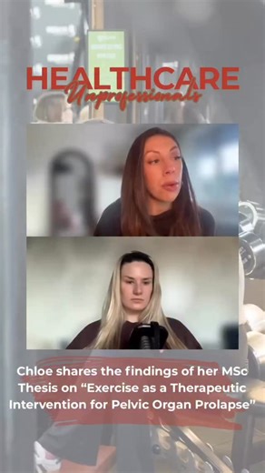 Chloe Stevens on Instagram: "NEW PODCAST EPISODE 🎙️ In this episode of the Healthcare Unprofessionals Podcast, I discuss the findings from my MSc narrative review exploring exercise as a therapeutic intervention for pelvic organ prolapse (POP). In this clip, we unpack a common assumption in women’s health and fitness: 👉 that Pilates is inherently superior to pelvic floor muscle training (PFMT) for prolapse management. The evidence does not support this. PFMT remains a key intervention due to i