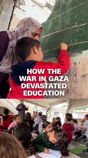 Nearly all of Gaza's educational facilities have been partially or completely destroyed since October 7, 2023, following the Hamas-led attack in southern Israel. Many children now find themselves in bombed-out classrooms or makeshift tent schools, while others are desperately trying to keep up with learning remotely. But displacement, scant electricity and internet, and the recent return to war makes that nearly impossible. CNN's Paula Hancocks reports on the state of Gaza's education system. ht