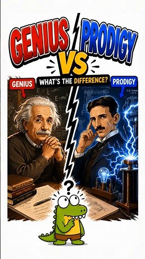 Not Every Genius Is a Prodigy 🤯 #alberteinstein #nikolatesla #whatsthedifference
