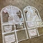 Univivi Clear PVC Dance Costume Bags 50 Inch Garment Bag for Dance Competitions, with 3 Seperated Medium Clear Zipper Pockets and 1 Large Back Zippered Pocket (Pink)