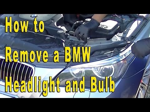 How To Remove BMW 5 Series Headlight / Bulb Replacement