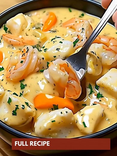 The ultimate cozy comfort food for seafood lovers everywhere! 📝 Ingredients : ¾ lb large shrimp, peeled & deveined ¾ lb cod fillets, cut into chunks 2 tbsp butter 1 tbsp olive oil 1 small onion, diced | Tasty Home Recipes