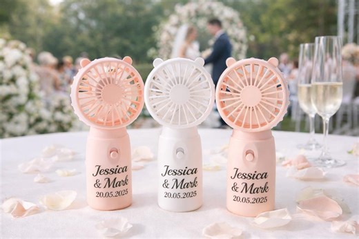 Custom Wedding Hand Fans, Wedding Guest Favors, Summer Ceremony Fans, Personalized Fans