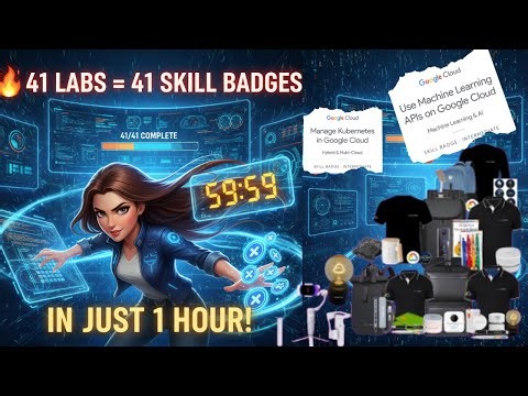 41 Labs = 41 Skill Badges: Level Up Like a Pro |Must Watch for Free Swag & Goodies #qwiklabs #arcade