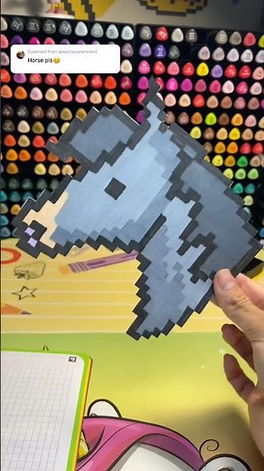 Pixel Art Horse 🐴 #horse #horsedrawing #pixelart #paperdiy #pixel #pixelartideas