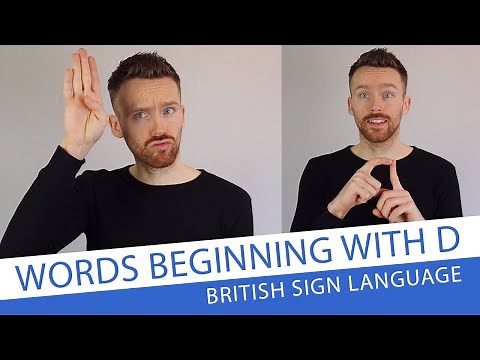 Words beginning with D | BSL for Early Learners, Key Stage 1 & 2 | British Sign Language