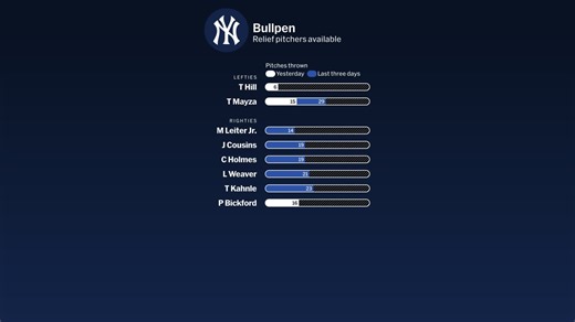 Yankees at Nationals - August 28, 2024: New York Bullpen