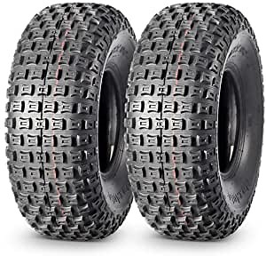 MaxAuto 20x7-8 ATV Tire Golf Cart Knobby Turf Tire 20x7x8 Front Sport UTV ATV Tires 4PR Tubeless, Set of 2