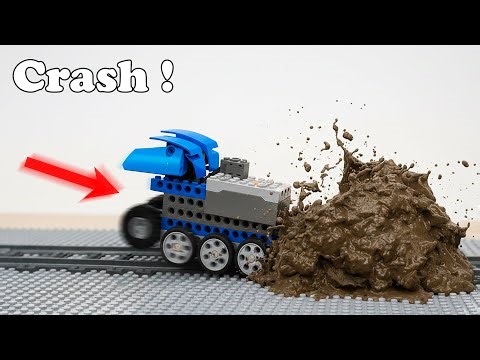 Testing LEGO Train Crash Mud Barrier | Smart Lego