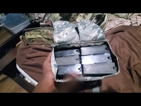 UPDATING THE LBE SETUP WITH USAF 200RD SAW GUNNER POUCH FOR 6 M1A MAGS!!!!