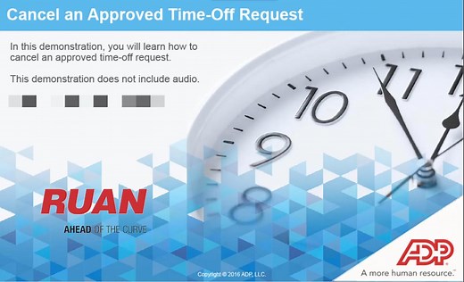 ADP Cancel an Approved Time-Off Request