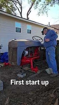 Ford 8N first start after rebuild.