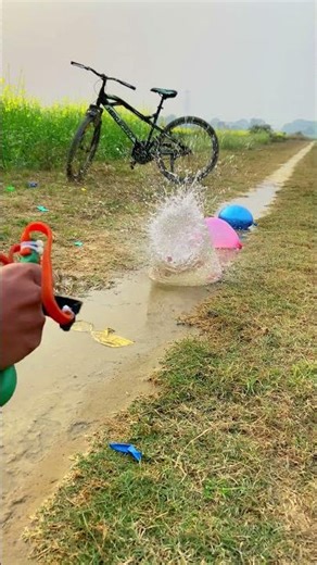 Slingshot vs Water Balloons 🎯 | One Shot Balloon Pop Challenge 💥