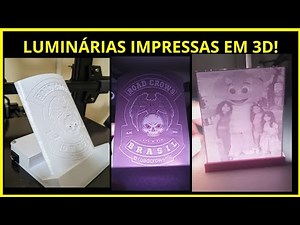 COMO FAZER LINDAS LUMINÁRIAS UTILIZANDO IMPRESSORA 3D - TUTORIAL COMPLETO