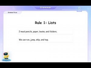 Punctuation Videos for Grade 5: Commas