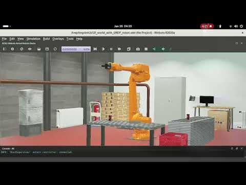install and launch Webots, universal robot, simulator