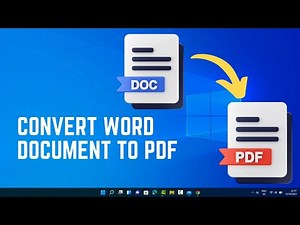 How to Convert Word Document (Doc) to PDF | Simple and Fast Tutorial