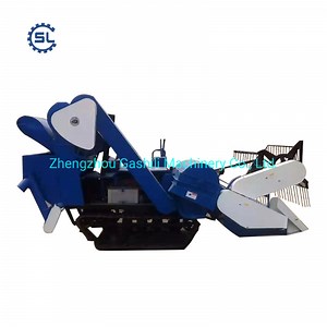 [Hot Item] Mini Rice Combine Grain Harvester Machine with Crawler