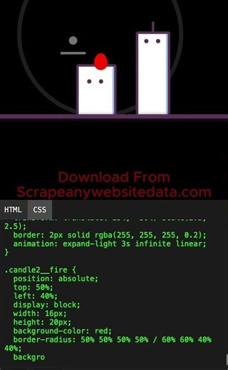 Funny Candle Animation CSS Shorts ASMR | Satisfying Coding Animation