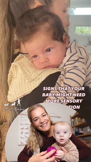 Motor restlessness is quite common in babies and can manifest in different ways. What these signs have in common is that the baby is seeking sensory stimulation to calm down and fall asleep. Examples include: 🎈 Pronounced physical movement. The baby may move around and flap their arms and legs to feel the boundaries of their own body. 🎈 A high need for movement to fall asleep (e.g., bouncing in a baby hammock, being pushed in a pram/stroller, or being rocked on a Pilates ball). 🎈 A strong nee