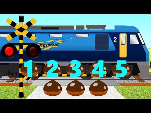 英語で数をかぞえる知育踏切電車アニメ | Numbers Counting to 10 for Kids