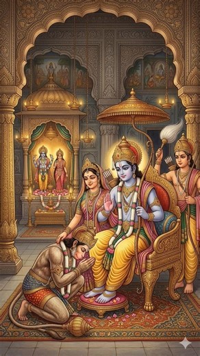👉 Jab Hanuman Ji ne Ram Ji ke charnon me jhukkar bhakti dikhayi 🙏🚩 #JaiShriRam