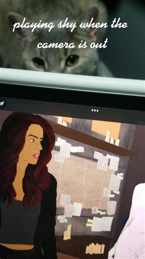 anyone else ever feel like they are being watched when they're working?#cat #watchingme #sneaky #studiobuds #cute #catsoftiktok