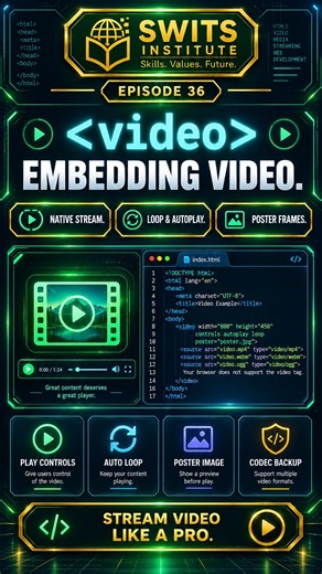 Embedding Video () | HTML5 Web Dev Course #36