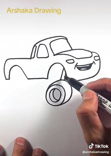Cómo Dibujar a Lightning McQueen en Camión Monster