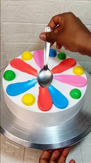 1.kg Easy Vannila Rainbow 🌈 Cake Design #cake #shorts #youtube #rainbow #cakedesign #food