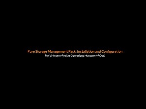 Pure Storage Management Pack for vROps: Installation and Configuration
