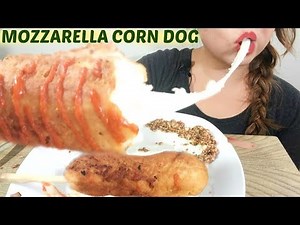 ASMR Giant Mozzarella Corn Dog 대왕 모짜렐라 핫도그 Mukbang 먹방 (+recipe) *No Talking* suellASMR
