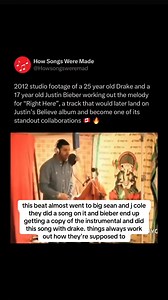 this beat almost went to big sean and j cole they did a song on it and bieber end up getting a copy of the instrumental and did this song with drake. things always work out how they're supposed to | Hit-Boy