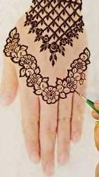 Floral Jaali Backhand Mehndi Design Tutorial #mehndi #floralmehndi #backhandmehndi #viral #trending