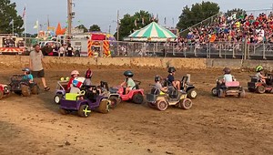 Kids competing in the Power Wheels Demo Derby ahead of Friday’s main event… | Republic-Times