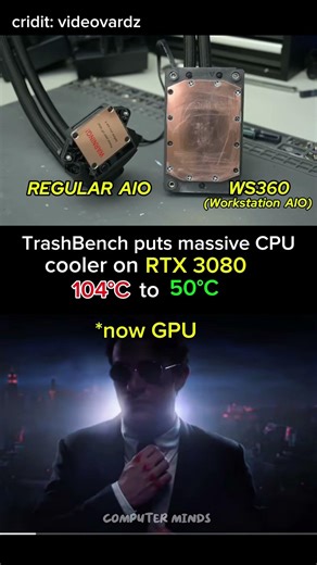 RTX 3080 with CPU Cooler?! 104°C to 50°C