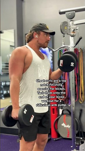 Cheat curls are the perfect finisher for your biceps workouts. #biceps workout #bicepworkout