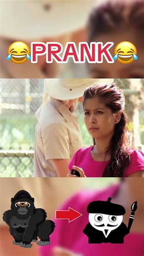 The gorilla asking for help prank!😂 #funny #prankvideo #prankwars #gags #pranksty