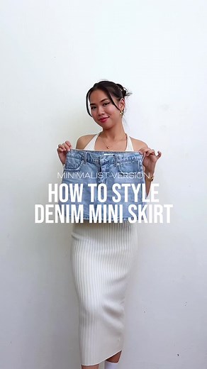Styling a Denim Mini Skirt in a Minimalist Way