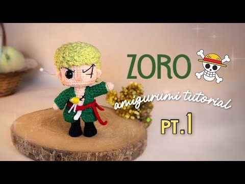 Zoro Amigurumi a Crochet 🧶 | Parte 1: Cuerpo paso a paso (One Piece Tutorial)