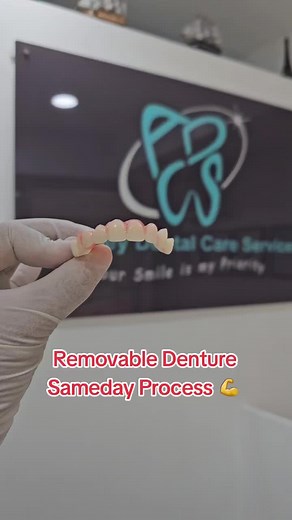 Shiny Removable Denture for Same Day Smile Makeover