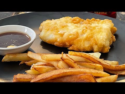 Fish and Chips with Homemade Malt Vinegar Based Dip