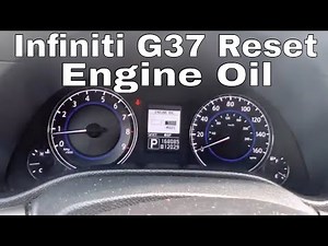How To Reset Infiniti G37x 2008-2013 Oil and Filter Light Before Or After Oil Change